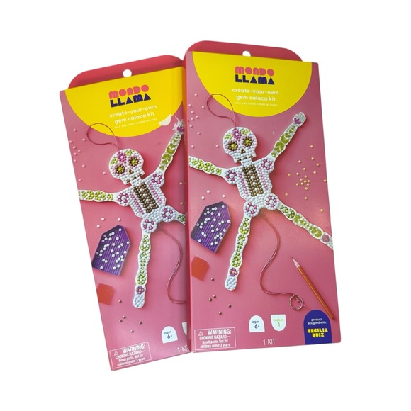 Mondo Llama Other - Mondo Llama Create Your Own Gem Calaca Kit Ages 6+ Dia de Muertos, New, Lot of 2